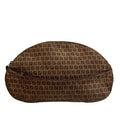 Fendi Zucca Clutch Second Vintage Logo All Over Pattern Zucchino Pouch