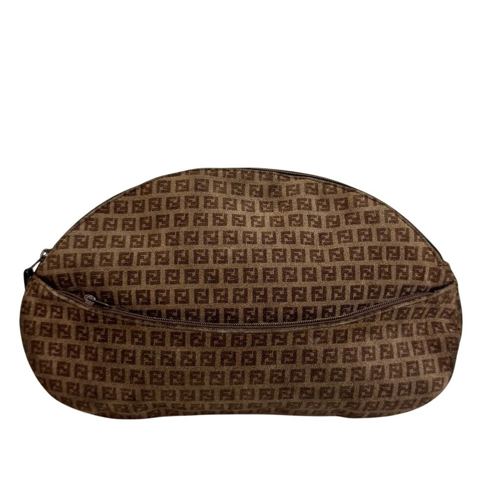 Fendi Zucca Clutch Second Vintage Logo All Over Pattern Zucchino Pouch