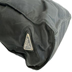 Prada Plastic Handle Hand Triangle Logo Tote Bag — view 3