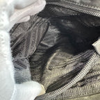 Prada Plastic Handle Hand Triangle Logo Tote Bag — view 7