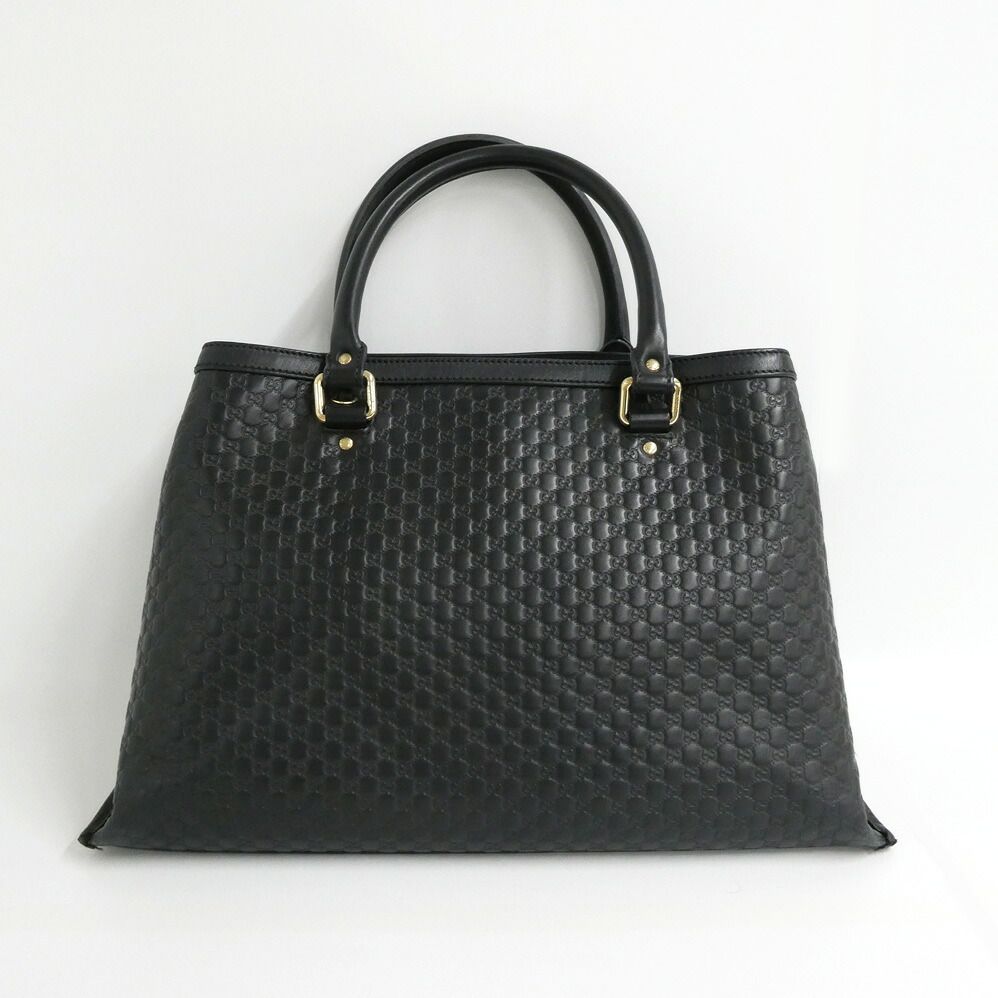 Gucci Micro Guccissima 2-Way Tote Bag Shoulder Black Leather — view 2
