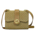 Gucci Vintage Interlocking Micro GG Shoulder Bag Canvas Beige