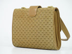 Gucci Vintage Interlocking Micro GG Shoulder Bag Canvas Beige — view 2