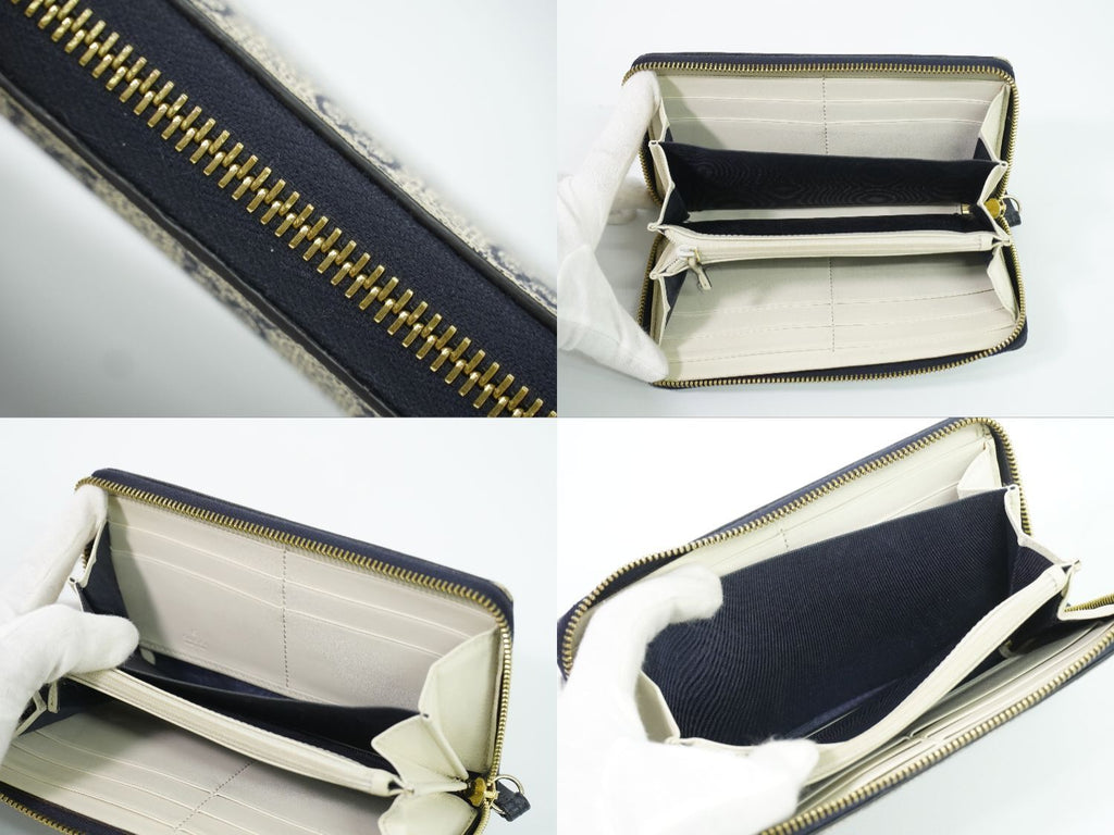Gucci GG Supreme Zip Around Wallet Navy Vintage — view 7