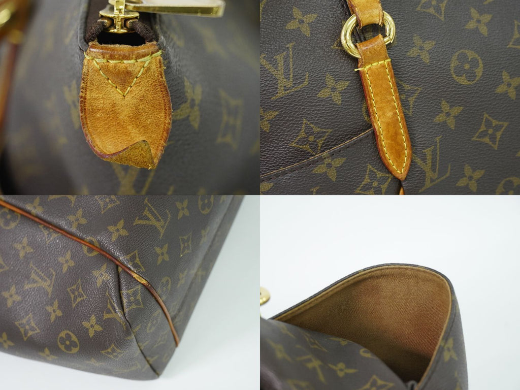 Louis Vuitton LV Totally MM Monogram Shoulder Bag Tote Brown Vintage — view 7