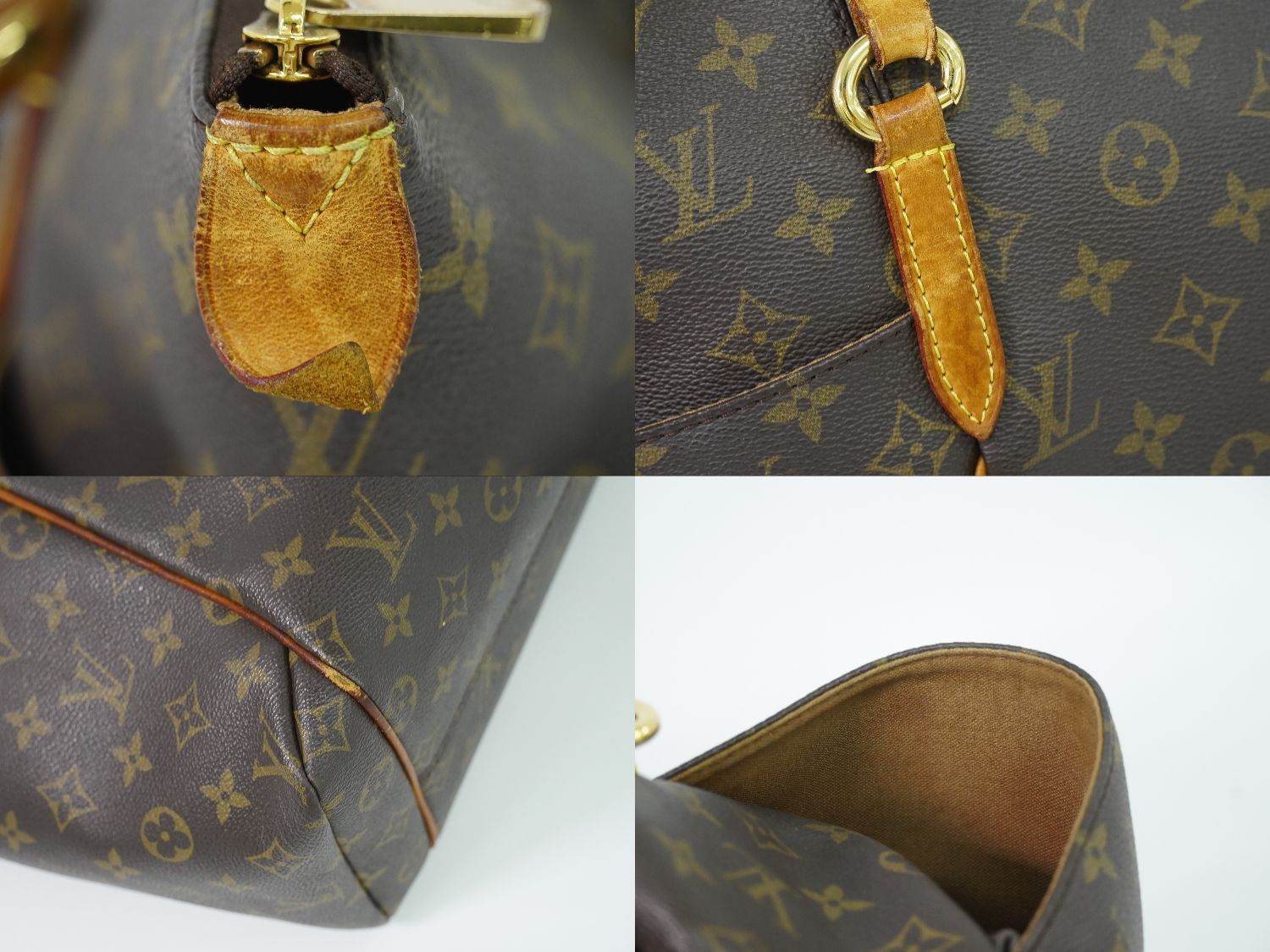Louis Vuitton LV Totally MM Monogram Shoulder Bag Tote Brown Vintage — view 7