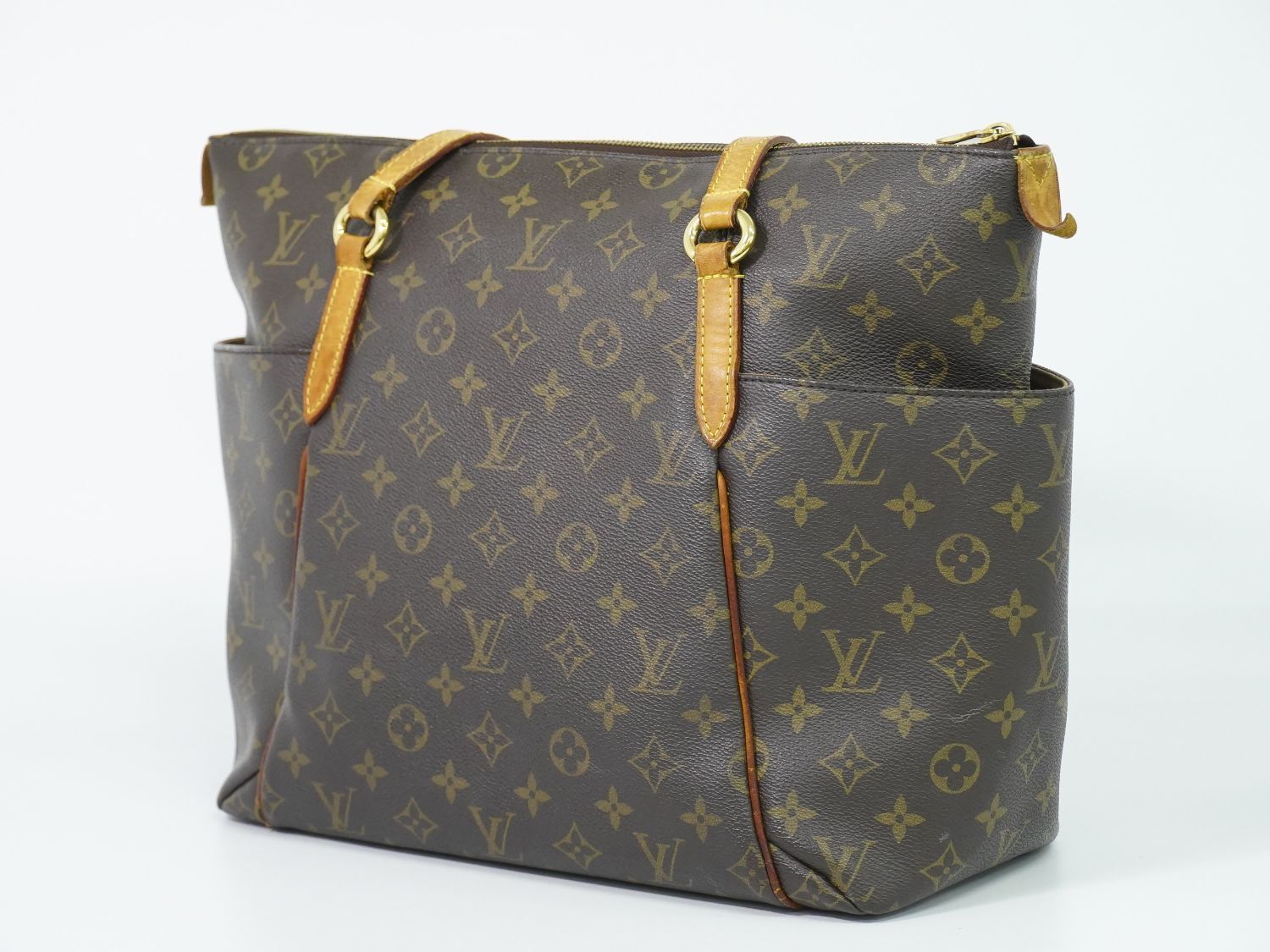 Louis Vuitton LV Totally MM Monogram Shoulder Bag Tote Brown Vintage — view 2