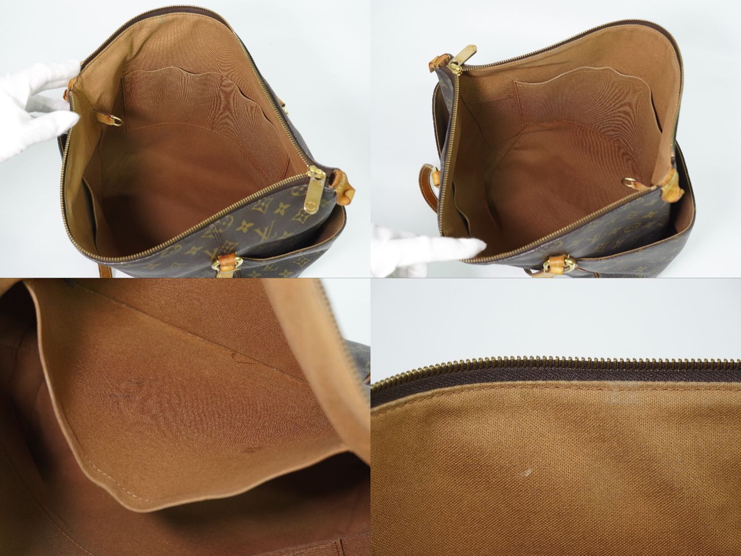 Louis Vuitton LV Totally MM Monogram Shoulder Bag Tote Brown Vintage — view 8