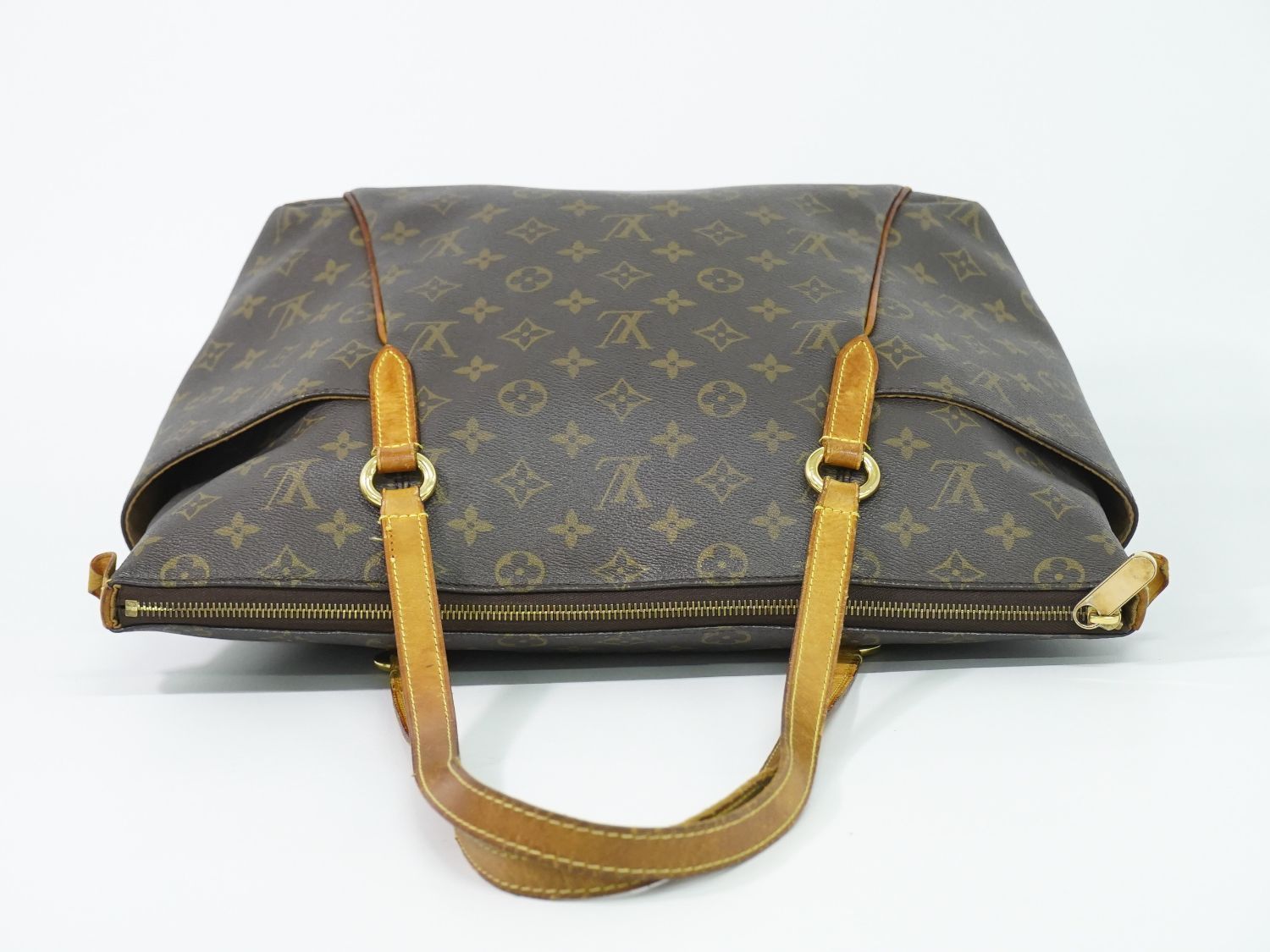 Louis Vuitton LV Totally MM Monogram Shoulder Bag Tote Brown Vintage — view 5