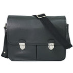 Louis Vuitton LV Arecreasing Lee Taiga Leather Shoulder Bag Ardoise Black