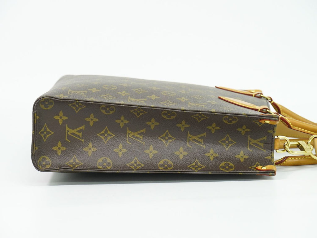 Louis Vuitton LV Sac Plat PM Monogram 2-Way Shoulder Bag Brown Vintage — view 4