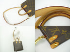 Louis Vuitton LV Sac Plat PM Monogram 2-Way Shoulder Bag Brown Vintage — view 6