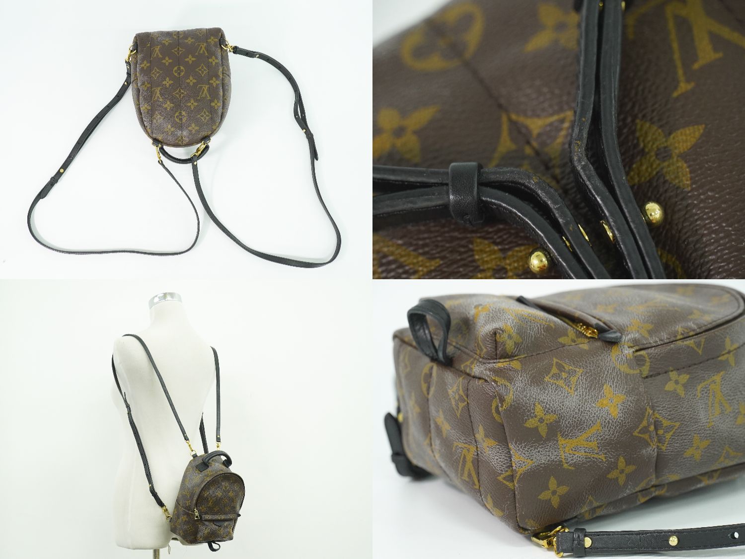 Louis Vuitton LV Palm Springs Backpack Mini Monogram Brown Vintage — view 6