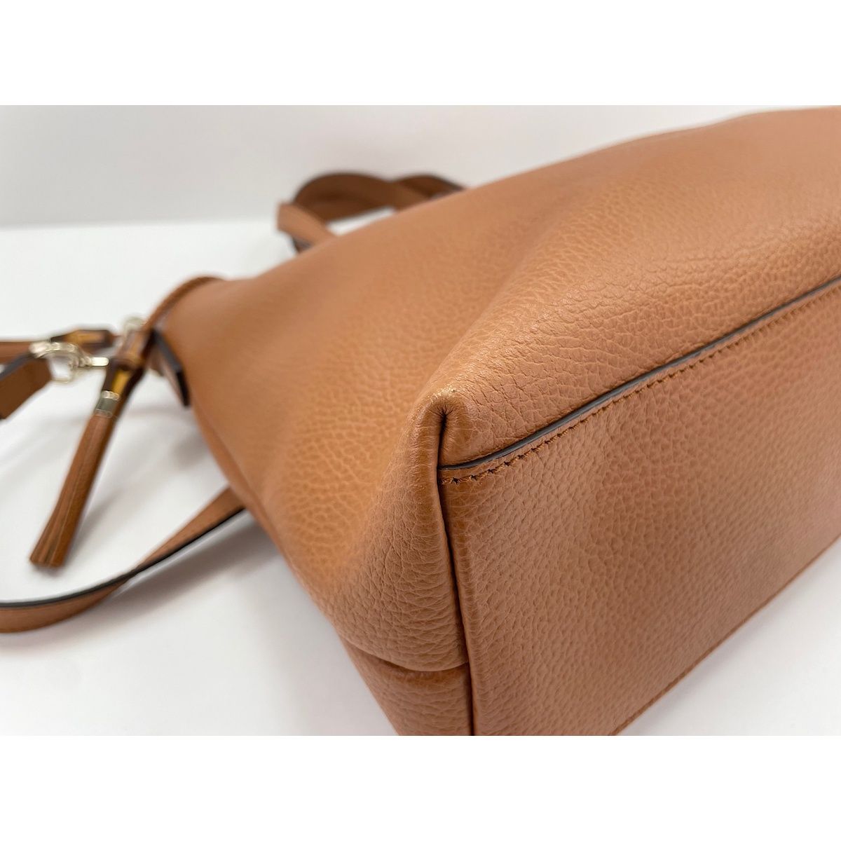 Gucci Tote Bag Bamboo Brown — view 8
