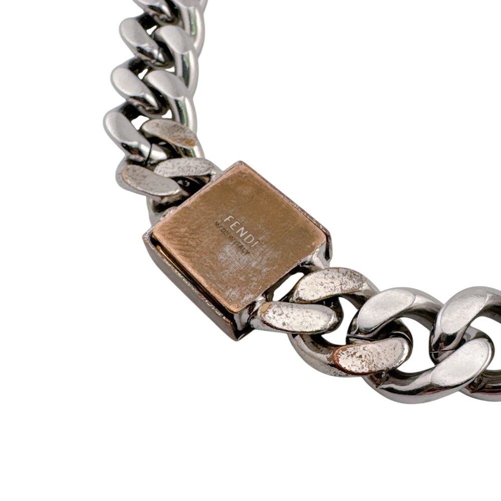 Fendi Logo Necklace Silver — view 6