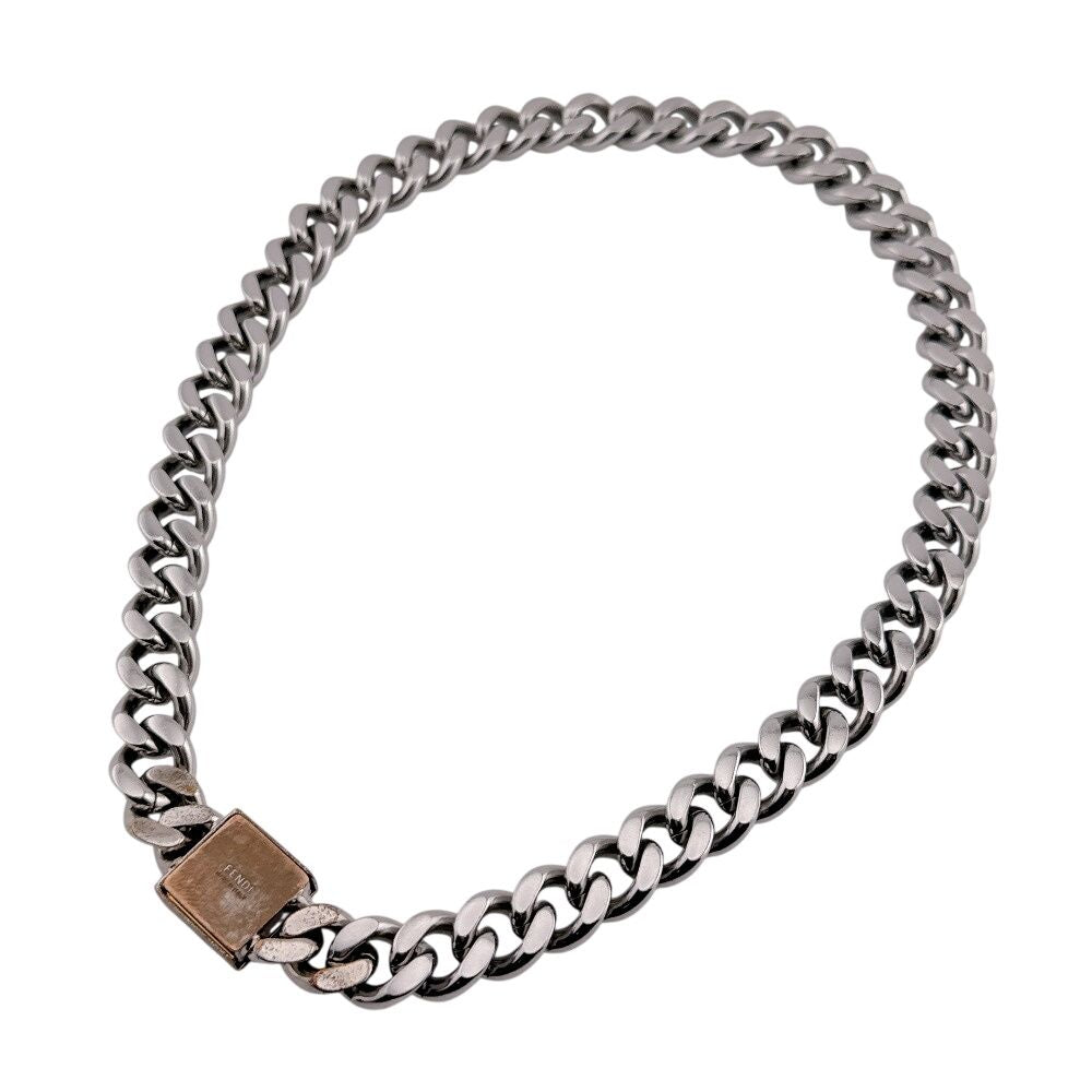 Fendi Logo Necklace Silver — view 5