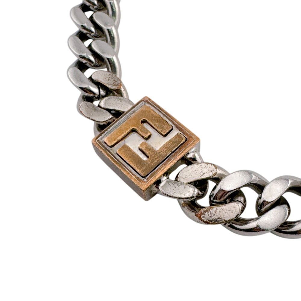 Fendi Logo Necklace Silver