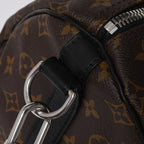 Louis Vuitton Monogram Macassar Keepall Bandouliere 55 Boston Bag Brown Black — view 6