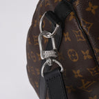 Louis Vuitton Monogram Macassar Keepall Bandouliere 55 Boston Bag Brown Black — view 7