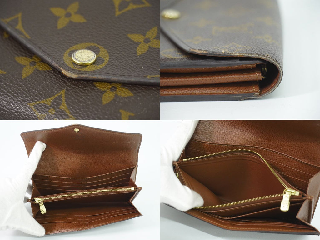 Louis Vuitton LV Portefeuille Sarah Monogram Wallet Brown Vintage — view 8