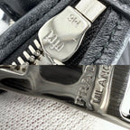 Prada 2-Way Small Padded Shoulder Bag Crossbody Nylon Black Silver Vintage — view 7
