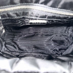 Prada 2-Way Small Padded Shoulder Bag Crossbody Nylon Black Silver Vintage — view 4