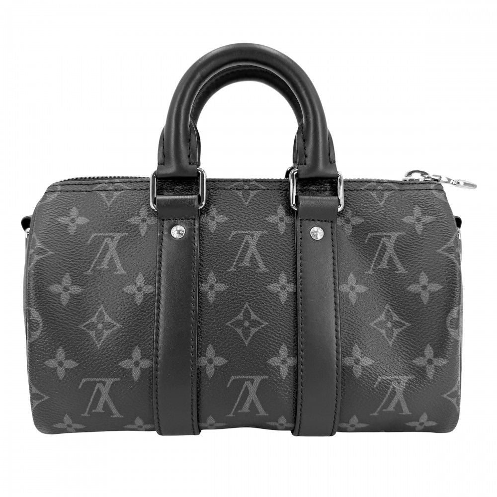 Louis Vuitton 2-Way Monogram Eclipse Keepall Bandouliere 25 Shoulder Bag Black — view 2