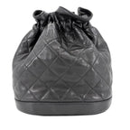 Chanel Shoulder Bag Quilted Drawstring Chain Crossbody Pochette CC Logo Fringe — view 2