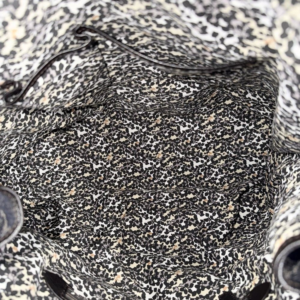 Celine Tote Macadam Handbag Denim Leather Navy Silver Vintage — view 4