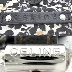 Celine Tote Macadam Handbag Denim Leather Navy Silver Vintage — view 5