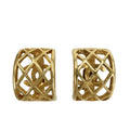 Chanel Earrings CC Logo Accessory Vintage Gold Plated