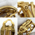 Chanel Earrings CC Logo Accessory Vintage Gold Plated — view 4