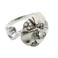 Chanel Ring Camellia Accessory Sally 18k WG White Gold Diamond Vintage