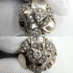 Chanel Ring Camellia Accessory Sally 18k WG White Gold Diamond Vintage — view 3