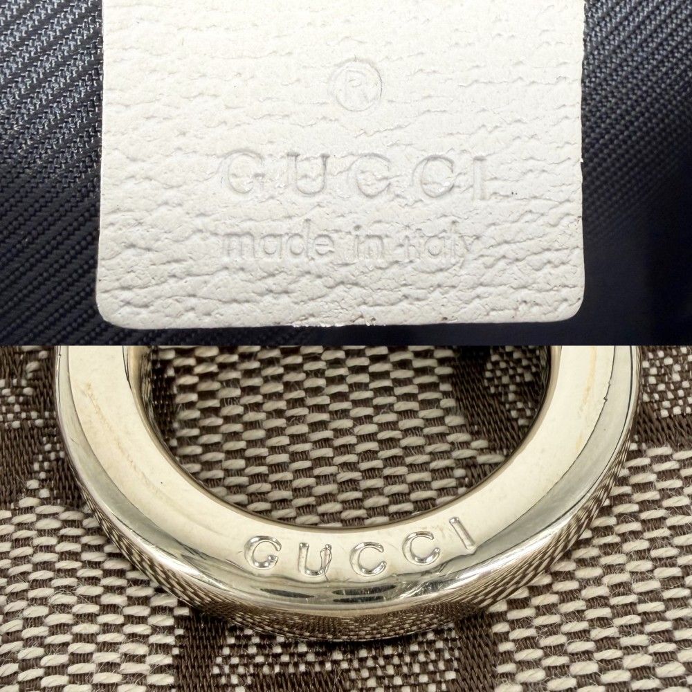 Gucci Handbag Abbey Accessory Sally Pouch GG Canvas Leather Beige Gold Vintage — view 5