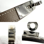 Hermes Belt Kelly 18 Leather Etoupe Silver Vintage — view 3