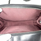 Chanel Shoulder Bag Boy Chain Crossbody CC Logo Leather Black Matte Silver — view 5