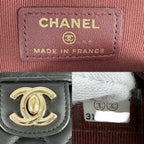 Chanel Shoulder Bag Quilted Heart CC Logo Small Lambskin Black Gold — view 5