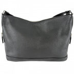 Prada Shoulder Bag Triangle Logo Leather Black Silver Vintage — view 2