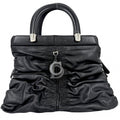 Dior Handbag Karenina Leather Black Silver