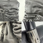 Dior Handbag Karenina Leather Black Silver — view 6