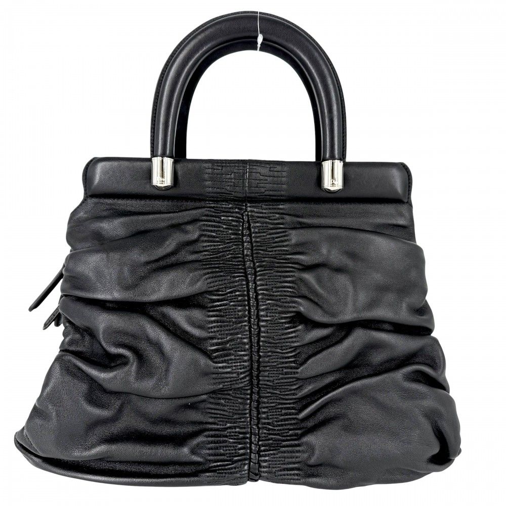 Dior Handbag Karenina Leather Black Silver — view 2