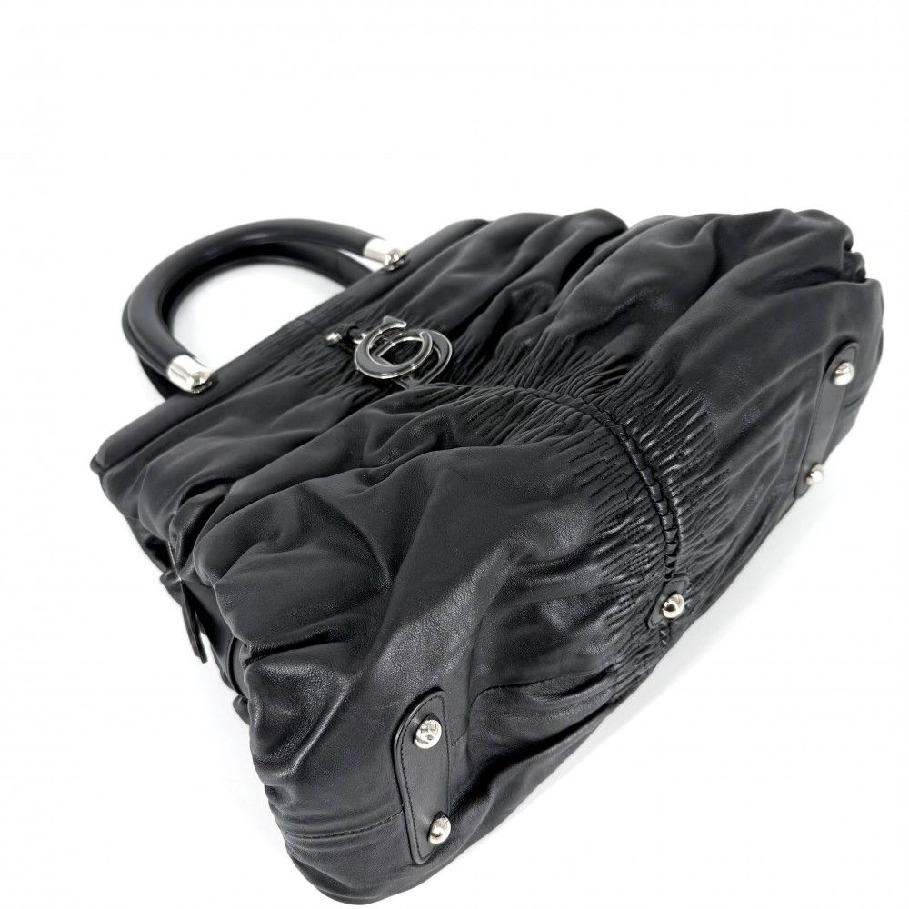 Dior Handbag Karenina Leather Black Silver — view 3