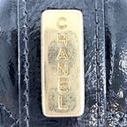 Chanel Shoulder Bag Quilted CC Logo Small Pochette Leather Black Gold Vintage — view 6