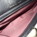 Chanel Chain Wallet Quilted CC Logo Shoulder Bag Crossbody Caviar Leather Black — view 4
