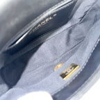 Chanel Shoulder Bag Mini Quilted Chain Turnlock Mini CC Logo Lambskin Black — view 4
