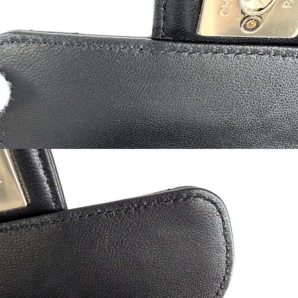 Chanel Shoulder Bag Crossbody Mini Chain Bag Quilted Pochette Heart CC Logo — view 7