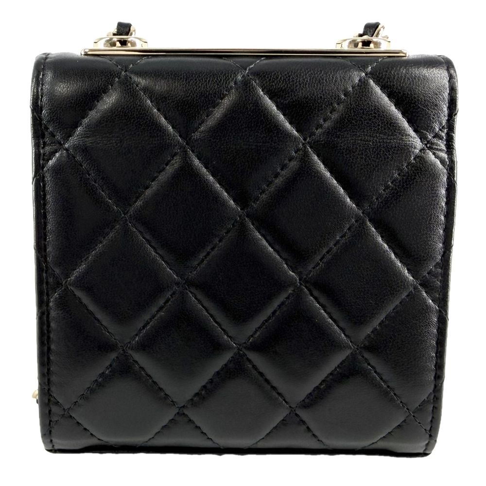Chanel Shoulder Bag Crossbody CC Logo Quilted Chain Lambskin Black Gold Vintage — view 2