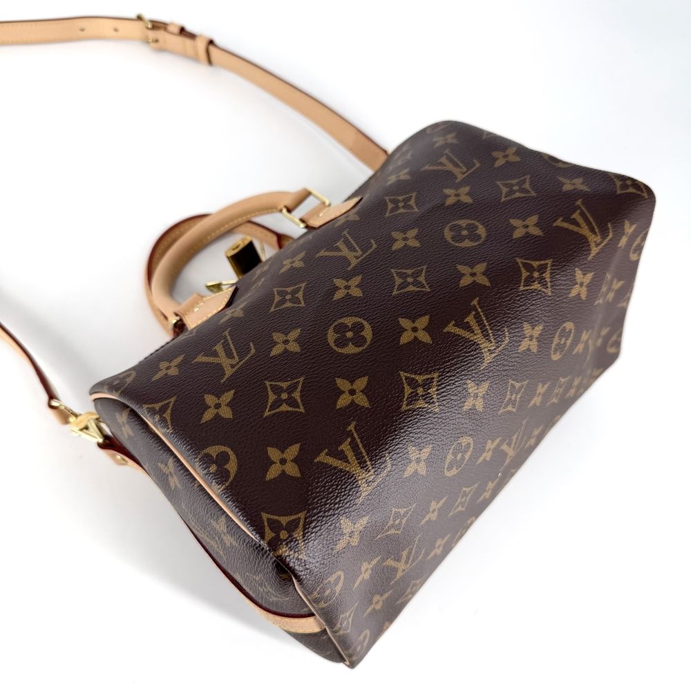Louis Vuitton 2-Way Speedy Bandouliere 25 Shoulder Bag Monogram Canvas Brown — view 3