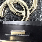 Chanel Shoulder Bag Quilted Evening CC Logo Bag Caviar Leather Black Gold — view 7
